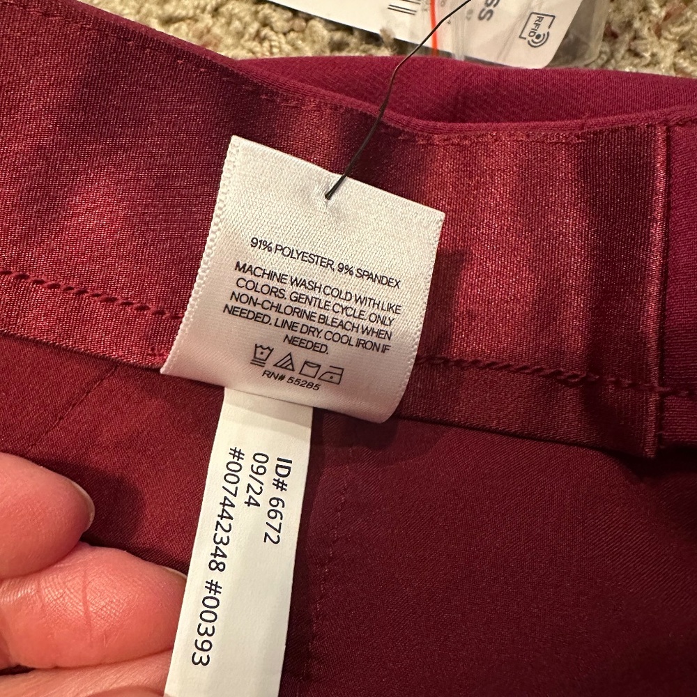 NWT Express Editor High Rise Flare Pants - 4R - Berry - Picture 4 of 14